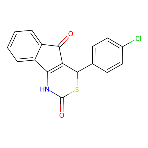4-(4-Chlorophenyl)-1,4-dihydroindeno[1,2-d][1,3]thiazine-2,5-dione structure