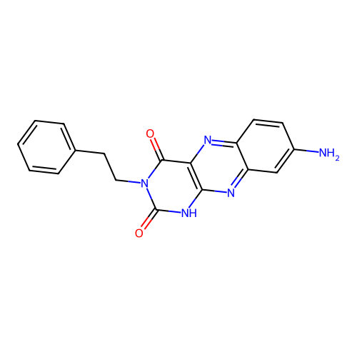 8-Amino-3-phenethyl-10H-benzo[g]pteridine-2,4-dione structure