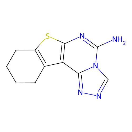 8,9,10,11-Tetrahydro[1]benzothieno[3,2-e][1,2,4]triazolo[4,3-c]pyrimidin-5-amine structure