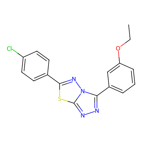 6-(4-Chlorophenyl)-3-(3-ethoxyphenyl)-[1,2,4]triazolo[3,4-b][1,3,4]thiadiazole structure