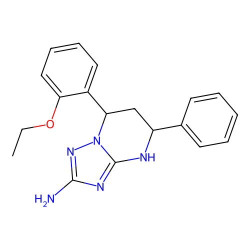 7-(2-ethoxyphenyl)-5-phenyl-1,5,6,7-tetrahydro-[1,2,4]triazolo[1,5-a]pyrimidin-2-amine structure