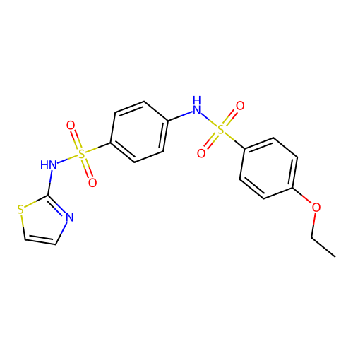 4-ethoxy-N-[4-(1,3-thiazol-2-ylsulfamoyl)phenyl]benzenesulfonamide structure