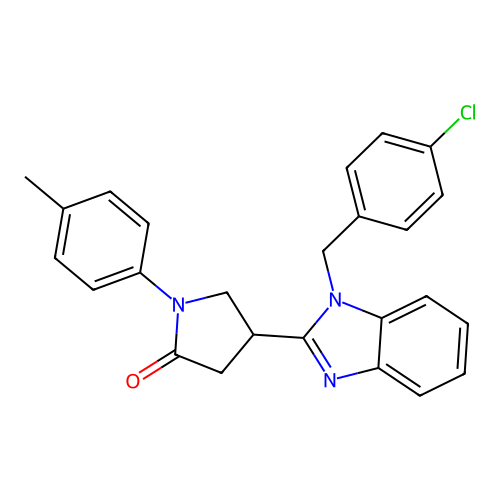 4-[1-(4-chlorobenzyl)-1H-benzimidazol-2-yl]-1-(4-methylphenyl)pyrrolidin-2-one structure