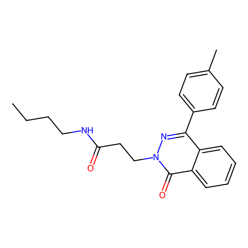 N-butyl-3-[4-(4-methylphenyl)-1-oxophthalazin-2(1H)-yl]propanamide structure