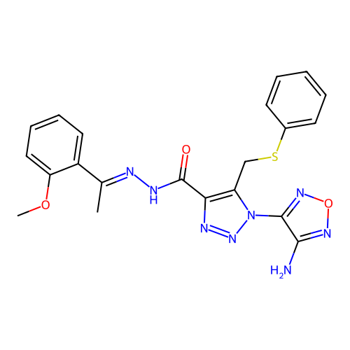 C21H20N8O3S structure