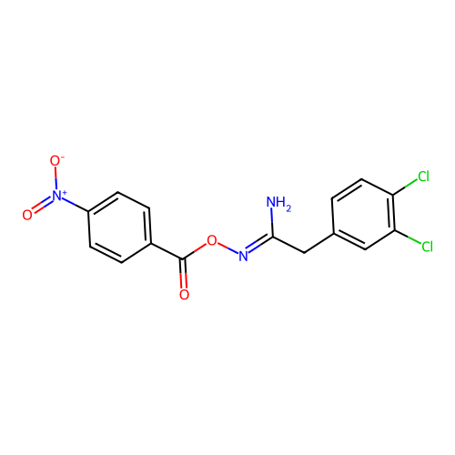 (1Z)-2-(3,4-dichlorophenyl)-N'-{[(4-nitrophenyl)carbonyl]oxy}ethanimidamide structure