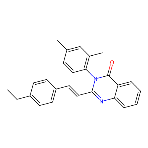 3-(2,4-dimethylphenyl)-2-[(E)-2-(4-ethylphenyl)ethenyl]quinazolin-4(3H)-one structure