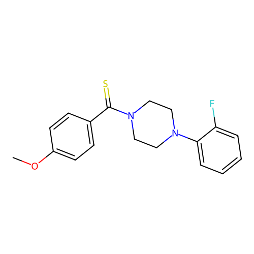 (4-(2-Fluorophenyl)piperazin-1-yl)(4-methoxyphenyl)methanethione structure
