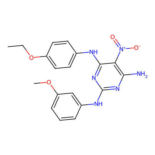 N~4~-(4-ethoxyphenyl)-N~2~-(3-methoxyphenyl)-5-nitropyrimidine-2,4,6-triamine structure