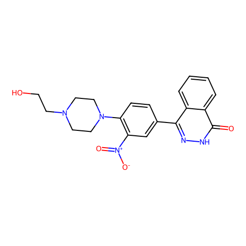 4-(4-(4-(2-hydroxyethyl)piperazin-1-yl)-3-nitrophenyl)phthalazin-1(2H)-one structure