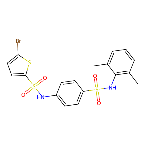5-bromo-N-{4-[(2,6-dimethylphenyl)sulfamoyl]phenyl}thiophene-2-sulfonamide structure