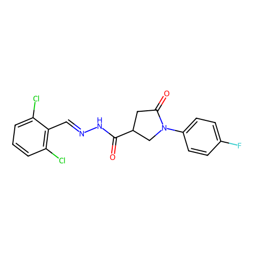 C18H14Cl2FN3O2 structure