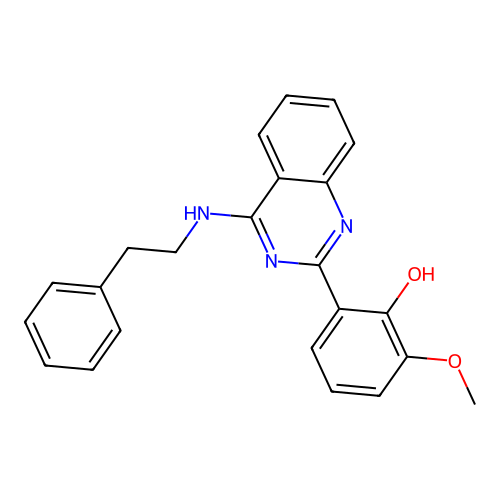 2-Methoxy-6-{4-[(2-phenylethyl)amino]quinazolin-2-yl}phenol structure
