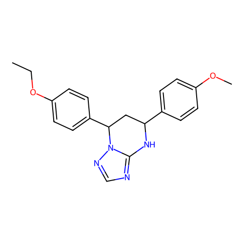 7-(4-ethoxyphenyl)-5-(4-methoxyphenyl)-1,5,6,7-tetrahydro-[1,2,4]triazolo[1,5-a]pyrimidine structure