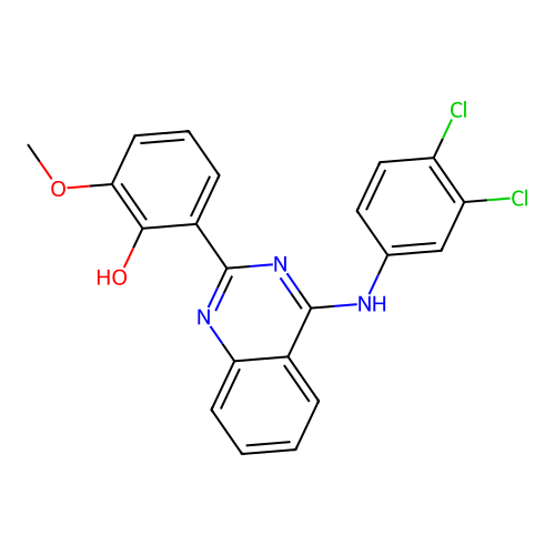 2-(4-((3,4-Dichlorophenyl)amino)quinazolin-2-yl)-6-methoxyphenol structure