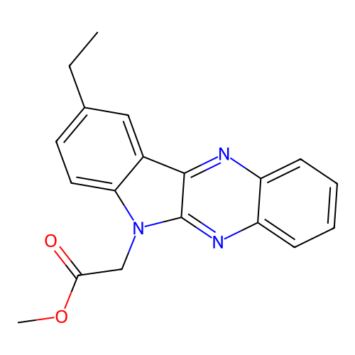 2-(9-Ethyl-6-indolo[3,2-b]quinoxalinyl)acetic acid methyl ester structure