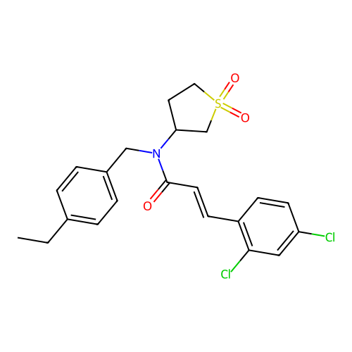 C22H23Cl2NO3S structure