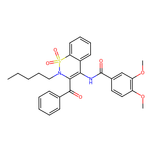 N-(3-benzoyl-1,1-dioxo-2-pentyl-1 structure