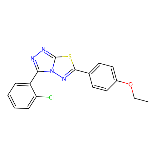3-(2-Chlorophenyl)-6-(4-ethoxyphenyl)-[1,2,4]triazolo[3,4-b][1,3,4]thiadiazole structure
