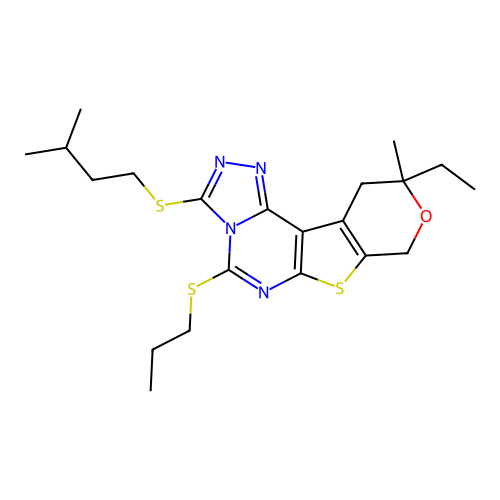 C21H30N4OS3 structure