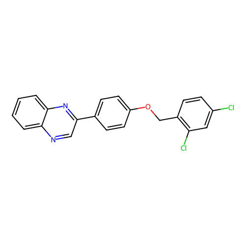 2-(4-((2,4-Dichlorobenzyl)oxy)phenyl)quinoxaline structure