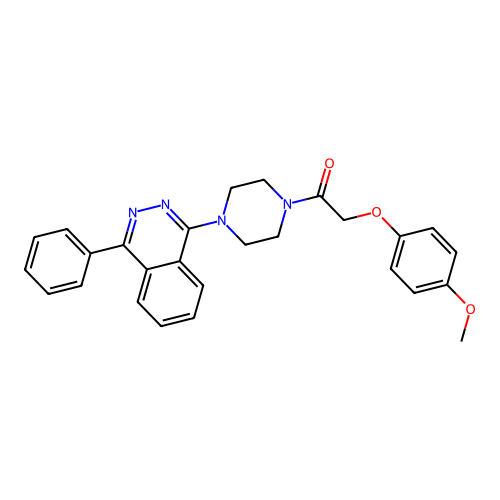 2-(4-Methoxyphenoxy)-1-[4-(4-phenylphthalazin-1-yl)piperazin-1-yl]ethanone structure