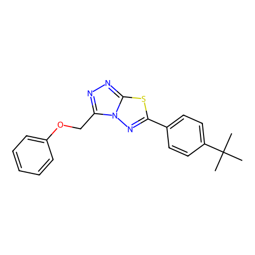 6-(4-Tert-butylphenyl)-3-(phenoxymethyl)[1,2,4]triazolo[3,4-b][1,3,4]thiadiazole structure