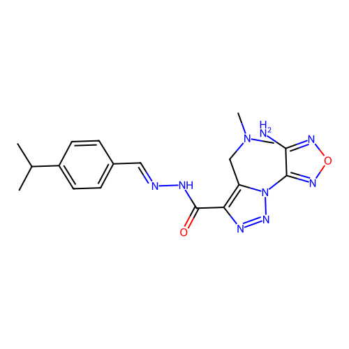 C18H23N9O2 structure