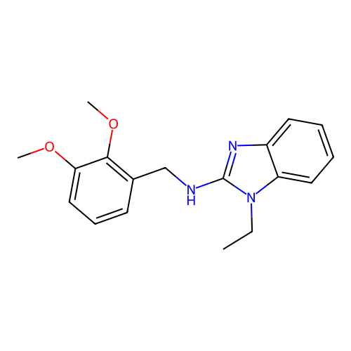 N-(2,3-dimethoxybenzyl)-1-ethyl-1H-benzimidazol-2-amine structure