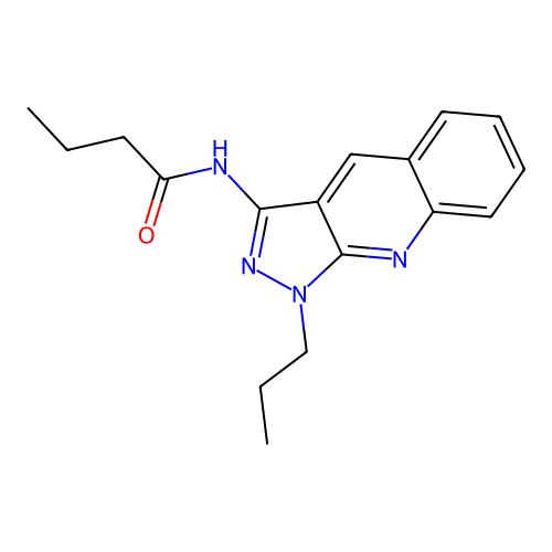 N-(1-丙基-3-吡唑并[3,4-b]喹啉基)丁酰胺 structure