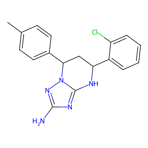 5-(2-chlorophenyl)-7-(4-methylphenyl)-4,5,6,7-tetrahydro[1,2,4]triazolo[1,5-a]pyrimidin-2-amine structure
