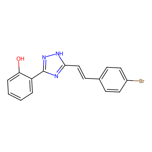 2-(3-(4-Bromostyryl)-1H-1,2,4-triazol-5-yl)phenol structure