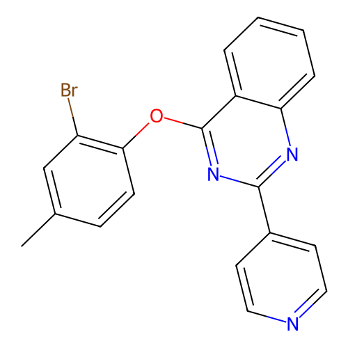 4-(2-Bromo-4-methylphenoxy)-2-(pyridin-4-yl)quinazoline structure