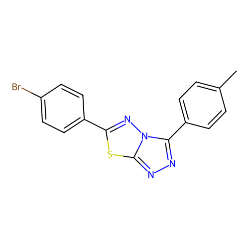 6-(4-Bromophenyl)-3-(4-methylphenyl)[1,2,4]triazolo[3,4-b][1,3,4]thiadiazole structure