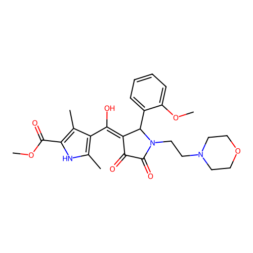 methyl 4-(4-hydroxy-2-(2-methoxyphenyl)-1-(2-morpholinoethyl)-5-oxo-2,5-dihydro-1H-pyrrole-3-carbonyl)-3,5-dimethyl-1H-pyrrole-2-carboxylate structure
