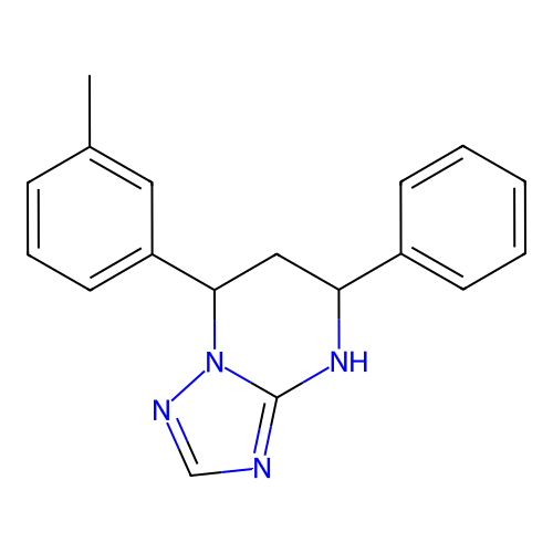 7-(3-Methylphenyl)-5-phenyl-4,5,6,7-tetrahydro[1,2,4]triazolo[1,5-a]pyrimidine structure
