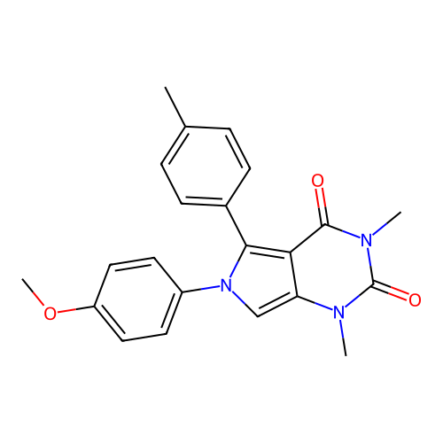 6-(4-methoxyphenyl)-1,3-dimethyl-5-(4-methylphenyl)-1H-pyrrolo[3,4-d]pyrimidine-2,4(3H,6H)-dione structure