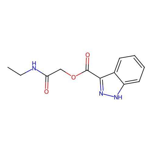 [2-(ethylamino)-2-oxoethyl] 1H-indazole-3-carboxylate structure