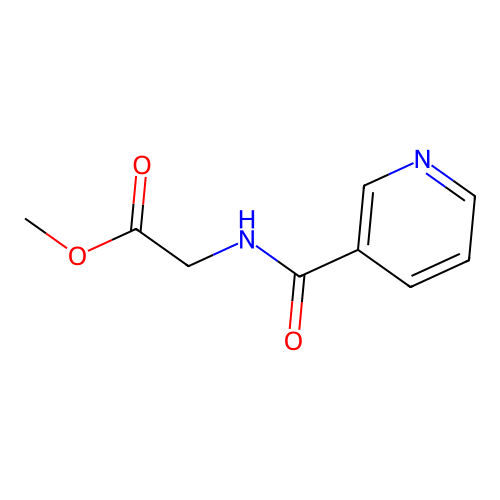 Glycine, N-(3-pyridinylcarbonyl)-, methyl ester structure