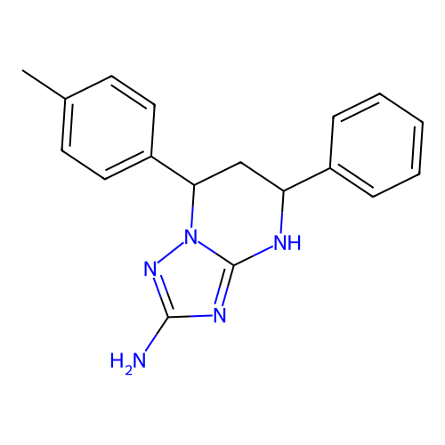 5-phenyl-7-(p-tolyl)-4,5,6,7-tetrahydro-[1,2,4]triazolo[1,5-a]pyrimidin-2-amine structure