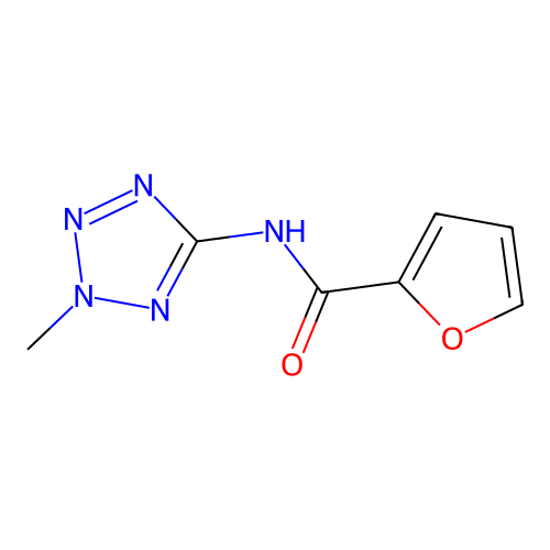N-(2-甲基-2H-四唑-5-基)呋喃-2-甲酰胺 structure