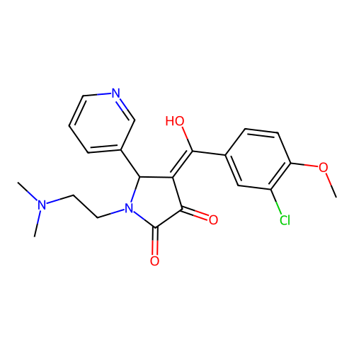 4-(3-chloro-4-methoxybenzoyl)-1-(2-(dimethylamino)ethyl)-3-hydroxy-5-(pyridin-3-yl)-1H-pyrrol-2(5H)-one structure