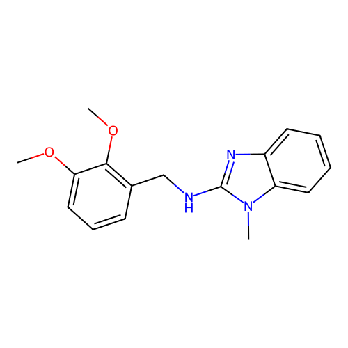 N-(2,3-dimethoxybenzyl)-1-methyl-1H-benzimidazol-2-amine structure