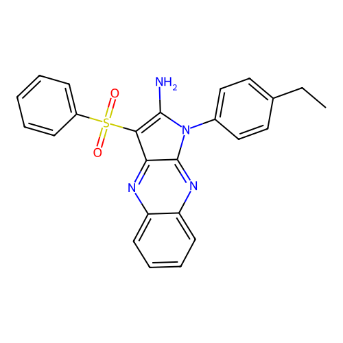 1-(4-ethylphenyl)-3-(phenylsulfonyl)-1H-pyrrolo[2,3-b]quinoxalin-2-amine structure
