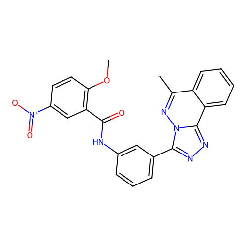 2-methoxy-N-(3-(6-methyl-[1,2,4]triazolo[3,4-a]phthalazin-3-yl)phenyl)-5-nitrobenzamide structure