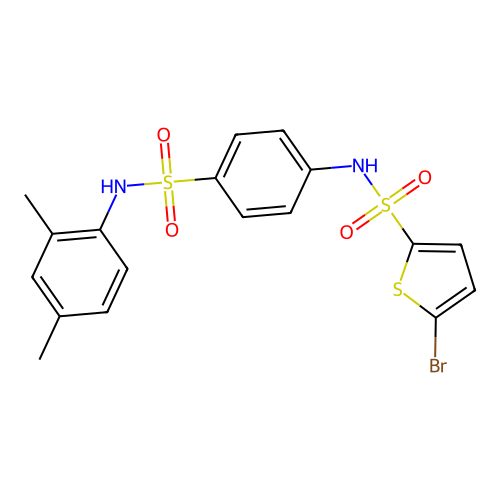 5-bromo-N-{4-[(2,4-dimethylphenyl)sulfamoyl]phenyl}thiophene-2-sulfonamide structure