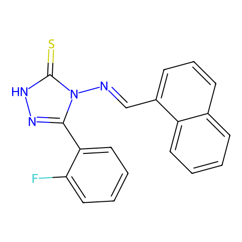 5-(2-Fluorophenyl)-4-((1-naphthylmethylene)amino)-4H-1,2,4-triazole-3-thiol structure