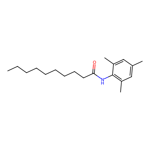 N-(2,4,6-trimethylphenyl)decanamide structure