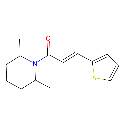 1-(2,6-Dimethylpiperidin-1-yl)-3-thiophen-2-ylprop-2-en-1-one structure