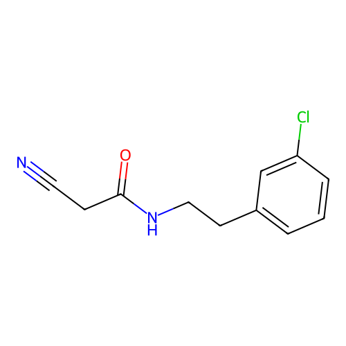 N-[2-(3-chlorophenyl)ethyl]-2-cyanoacetamide structure